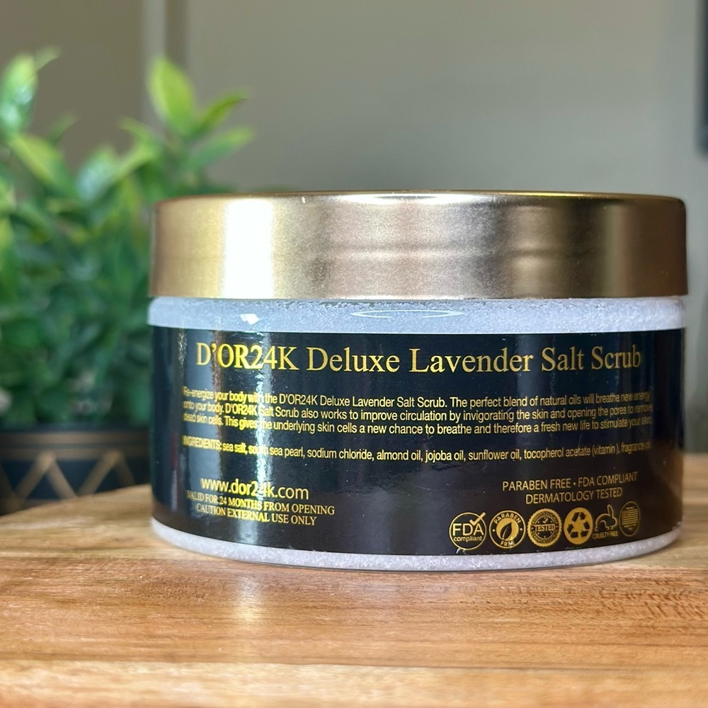 D'Or Skincare Prestige Exfoliating Body Scrub with Gold Lid - Picture 4 of 4